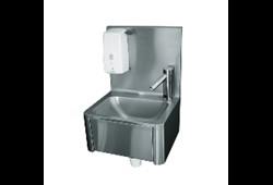 Lave-mains 330x330x500mmh + distributeur de savon